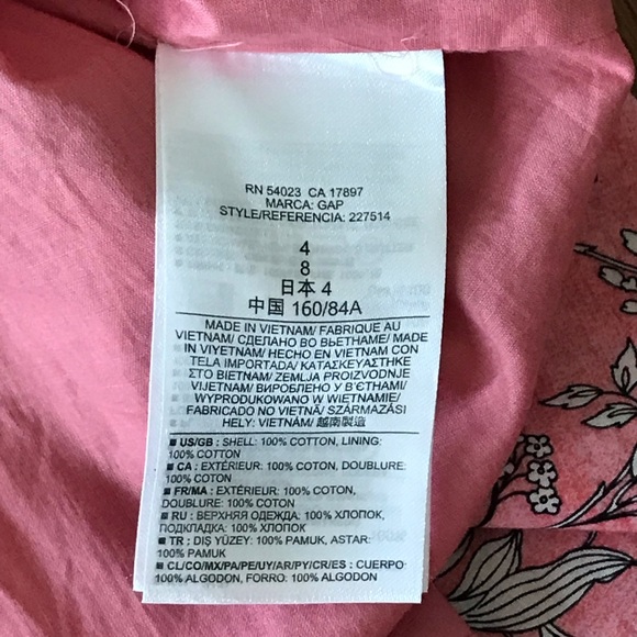 ❌SOLD GAP Pink Floral Sheath Dress Women’s Size 4 - Picture 7 of 8